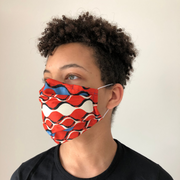Masque réutilisable - Vague rouge - BE BOLD BY DIAMANY