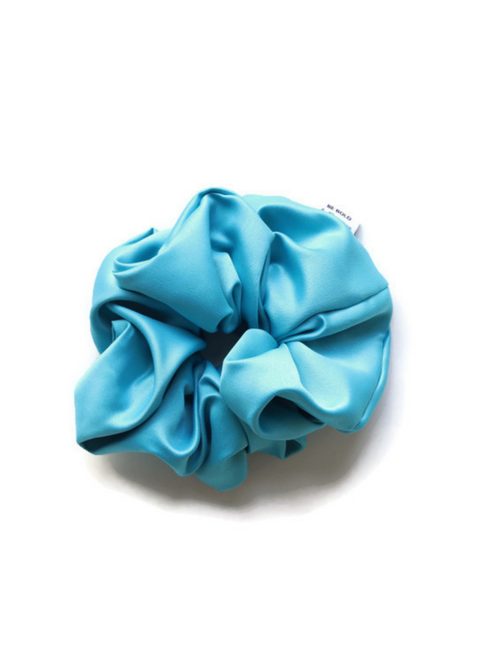 Chouchou satin turquoise - Sarah