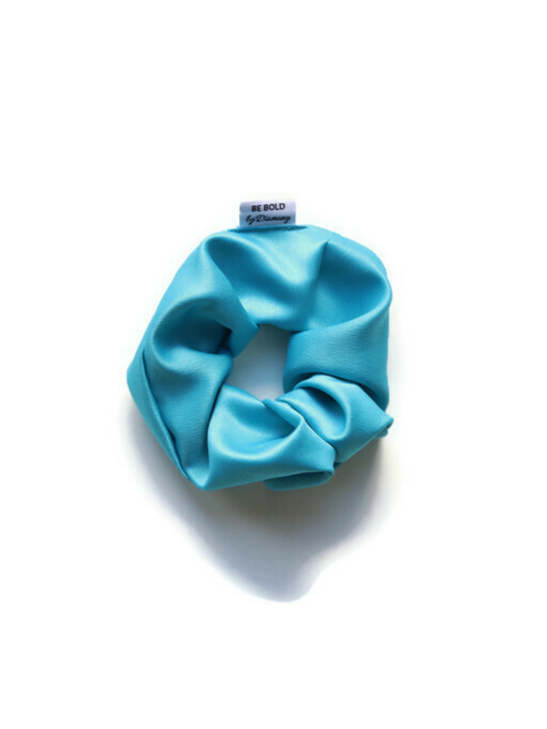 Chouchou satin turquoise - Sarah