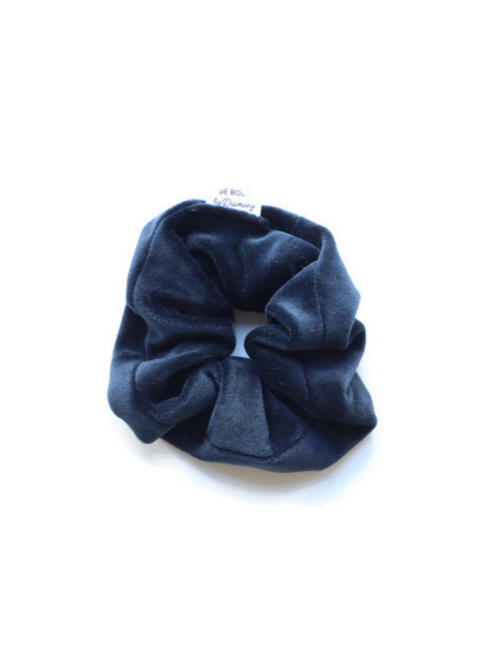 Chouchou velours bleu navy - Lise