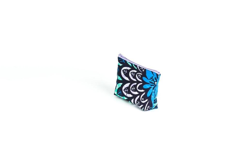 Petite pochette de maquillage - Floral Blue Awaken - BE BOLD BY DIAMANY