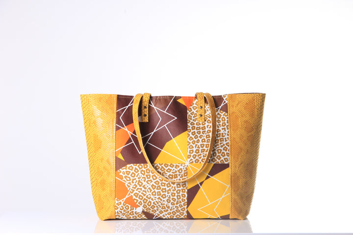 Sac Fourre-tout en Faux Cuir – Wondrous Yellow - BE BOLD BY DIAMANY