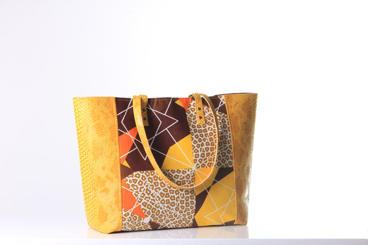 Sac Fourre-tout en Faux Cuir – Wondrous Yellow - BE BOLD BY DIAMANY